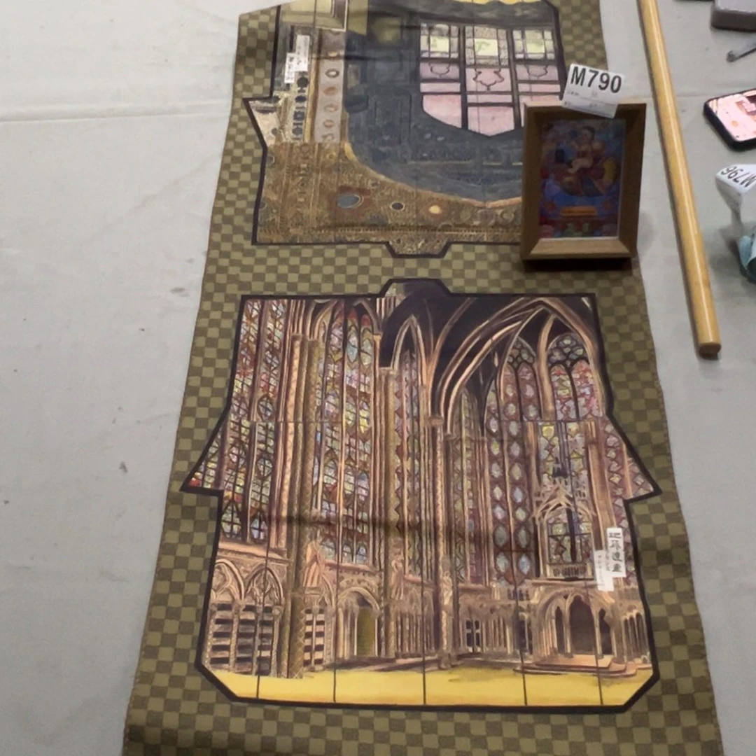 国画M****d手绘临摹风景挂轴