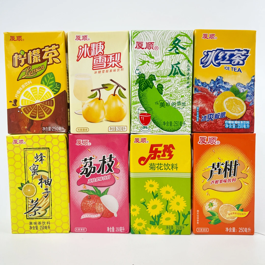 厦顺冰糖雪梨冬瓜荔枝芦柑冰红茶柠檬菊花饮料盒装夏日清爽茶饮