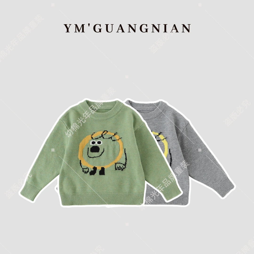 【幼棉优选】冬季儿童新款时尚百搭保暖针织毛衣323032-323033