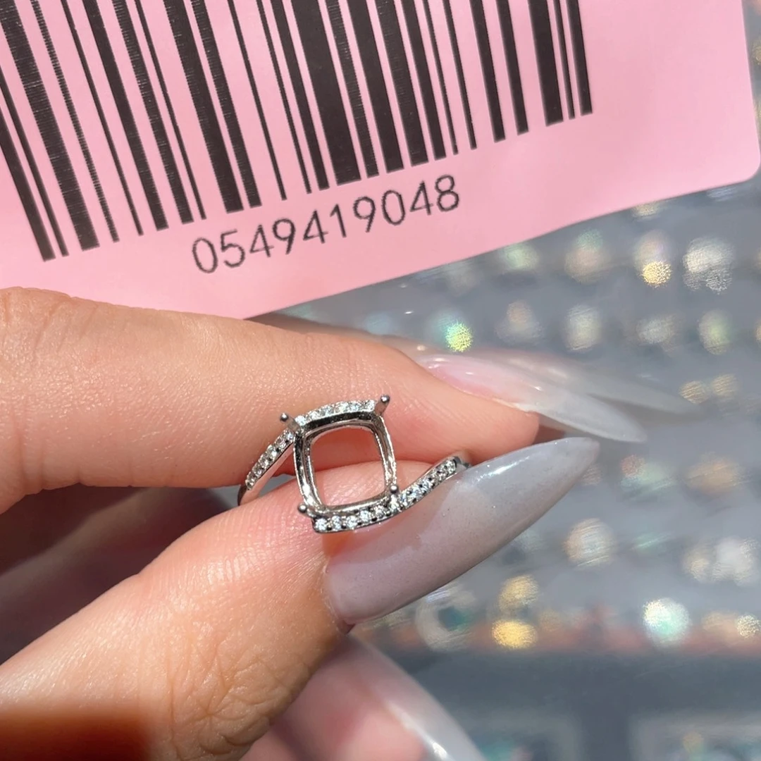 喵***白欧泊银S925镶嵌戒指
