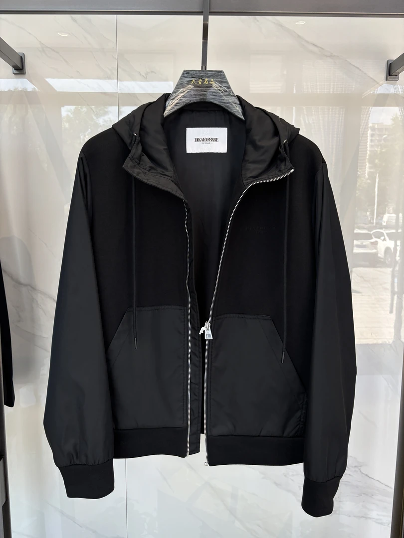 DIKALO FERRE/迪卡里奥 费雷休闲拼接男士外套连帽薄棉服秋季