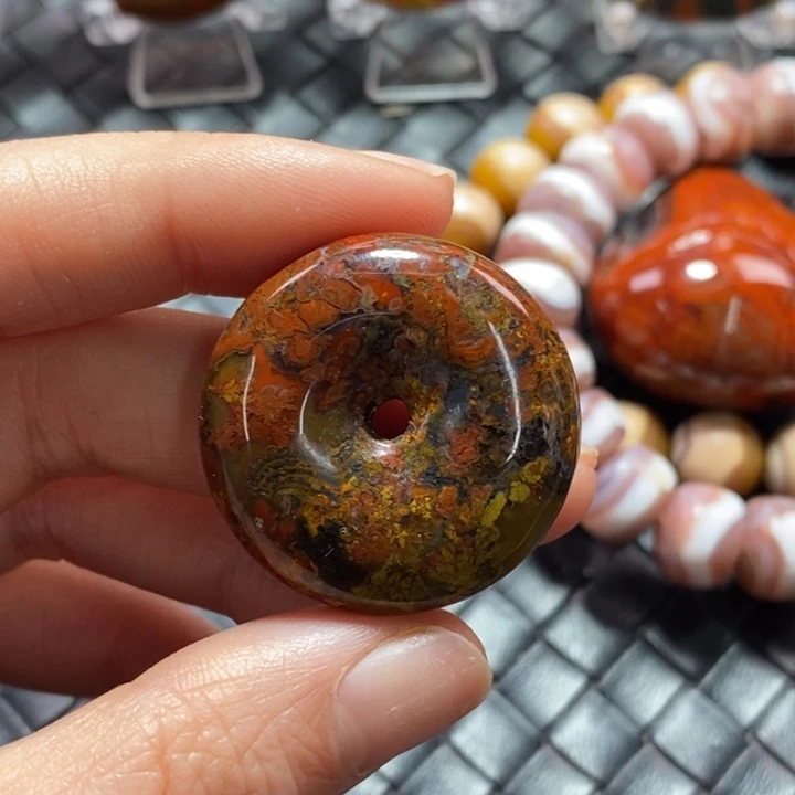 玛瑙/玉髓平安扣未镶嵌