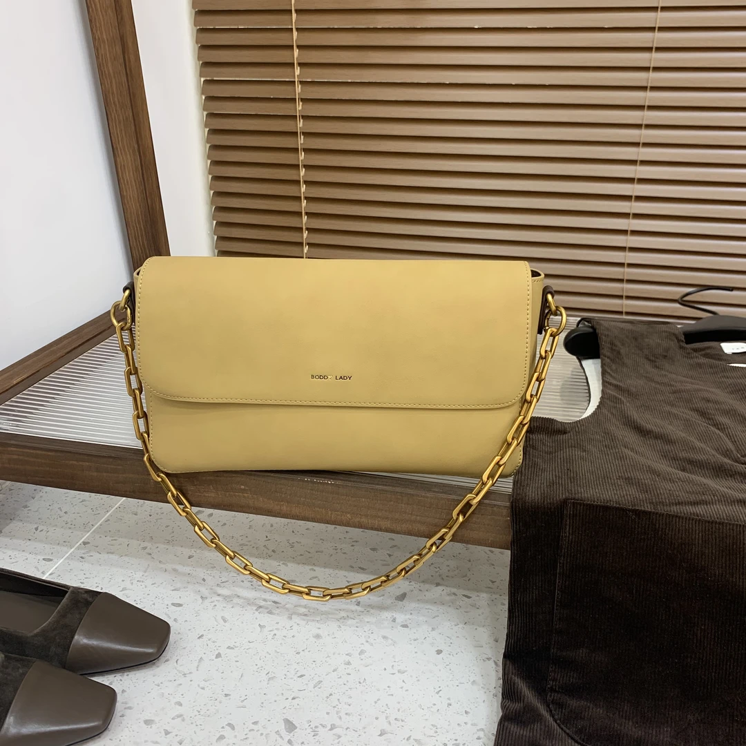 【芝麻集】BD-B3337-复古驼RAIN.CUN.简约腋下时尚斜跨轻奢女包特