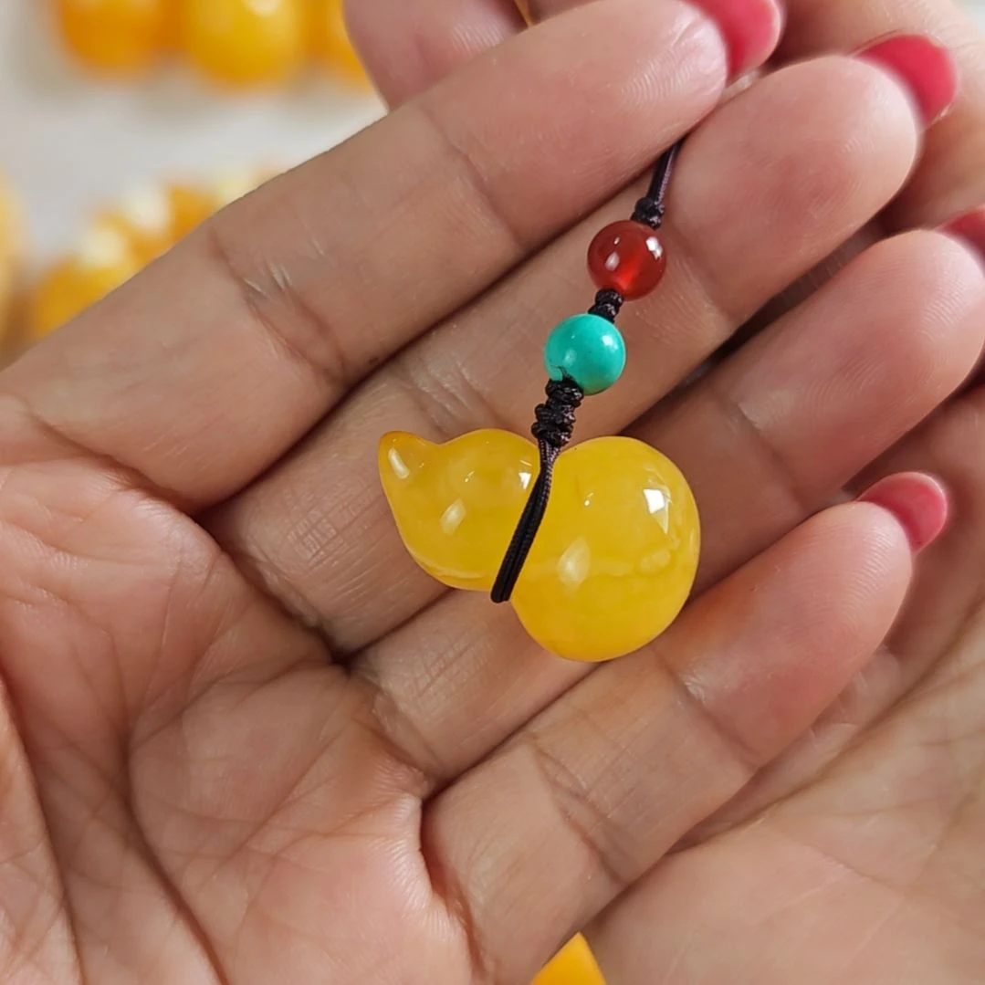 琥珀颈饰未镶嵌手机挂件