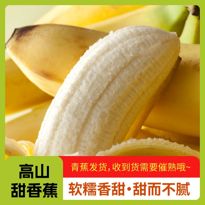 【冲量福利】正宗高山甜香蕉当季新鲜水果净5斤青皮生蕉孕妇甜整箱