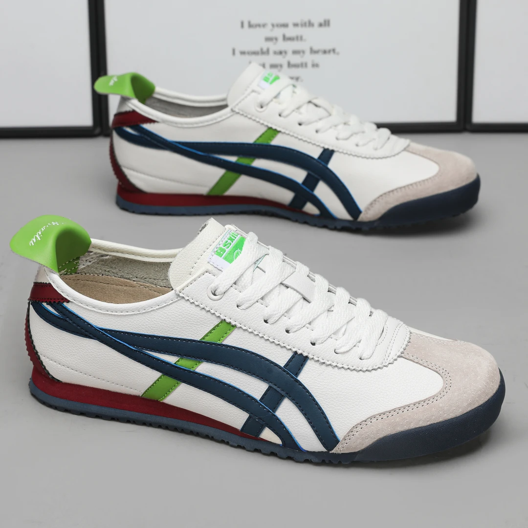 2025春冢虎皮面软底休闲低帮德训鞋透气情侣皮面阿甘鞋慢跑鞋百搭