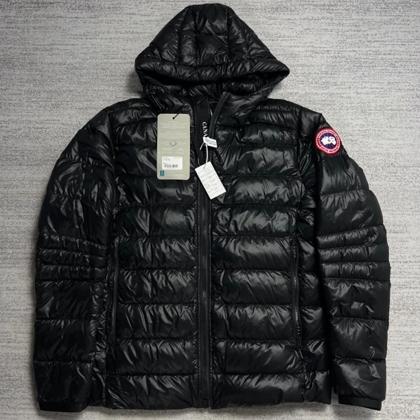 未使用 CANADA GOOSE 加拿大鹅 L 黑色Crofton轻量化连帽羽绒服