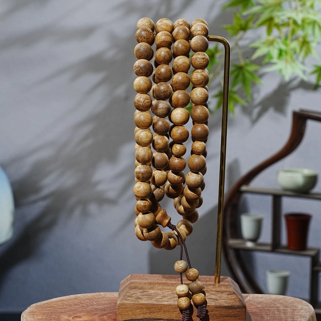 "达拉干熟结虎皮纹老料沉香念珠 0.92cm 34.71g 250728080 C"