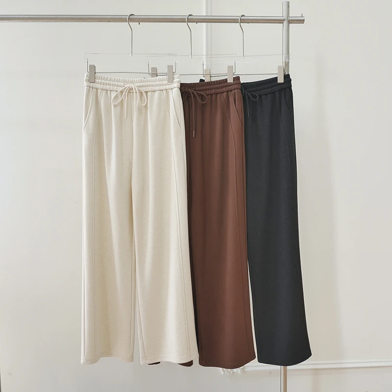 【朵儿studio】垂感显瘦天花板！双侧缝高腰直筒裤 D999