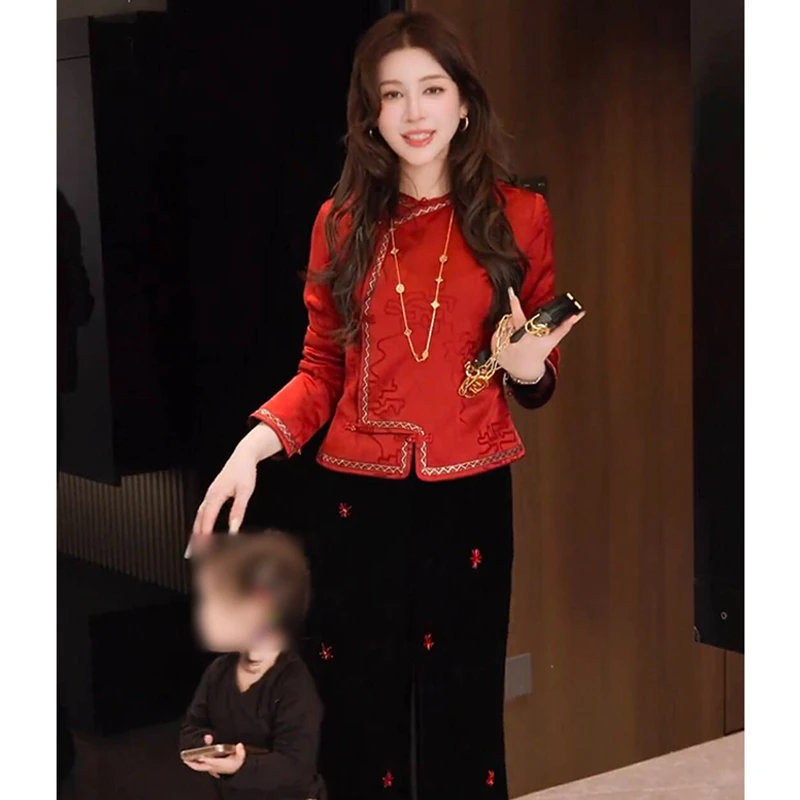 新中式国风女装盘扣上衣2026春季新款高级感时尚洋气百搭打底衬衫