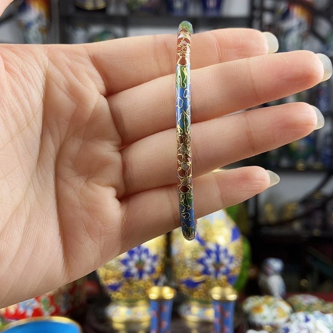 平***生铜蓝色叮当镯重工款