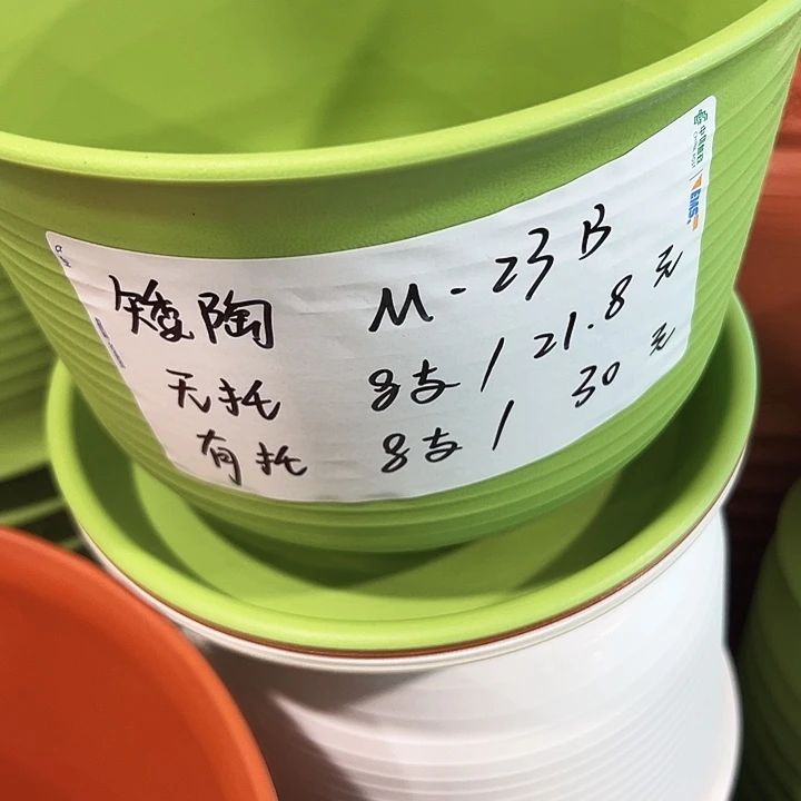 正品矮陶口21高15果绿无托8只