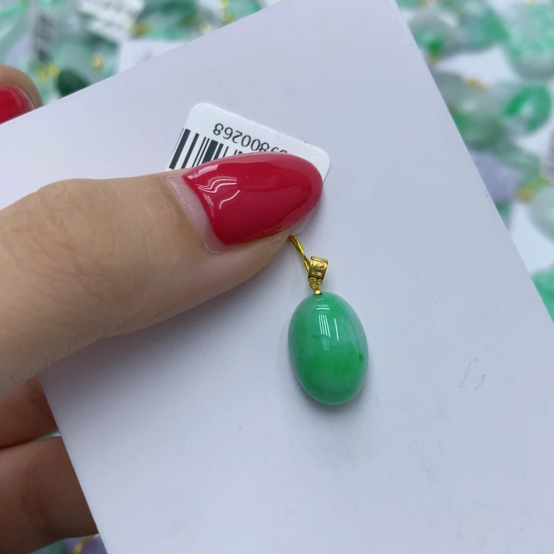 翡翠18K金镶嵌颈饰99549638