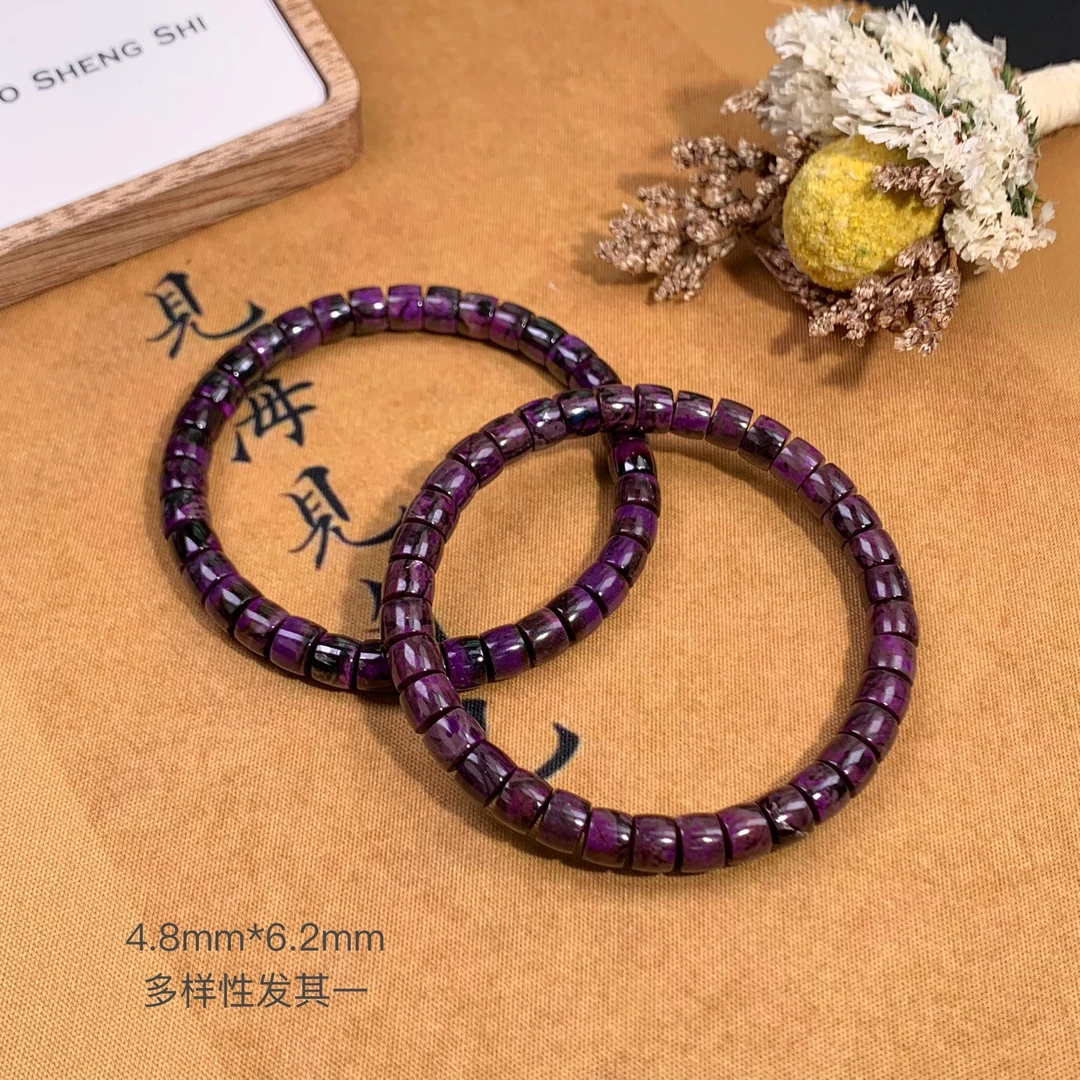 潮生石丨舒俱来归圆直切手串4.8mm*6.2mm/多样性发其一/C01888