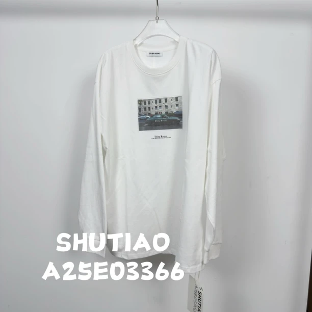 【SHUTIAO】2025夏季：新款小众设计款T恤A25E03366
