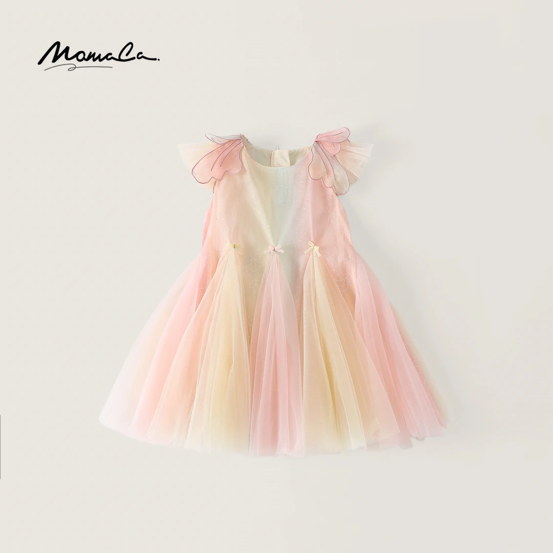 MOMOCO女童连衣裙夏季2025新款中小童洋气背心纱裙77630470049