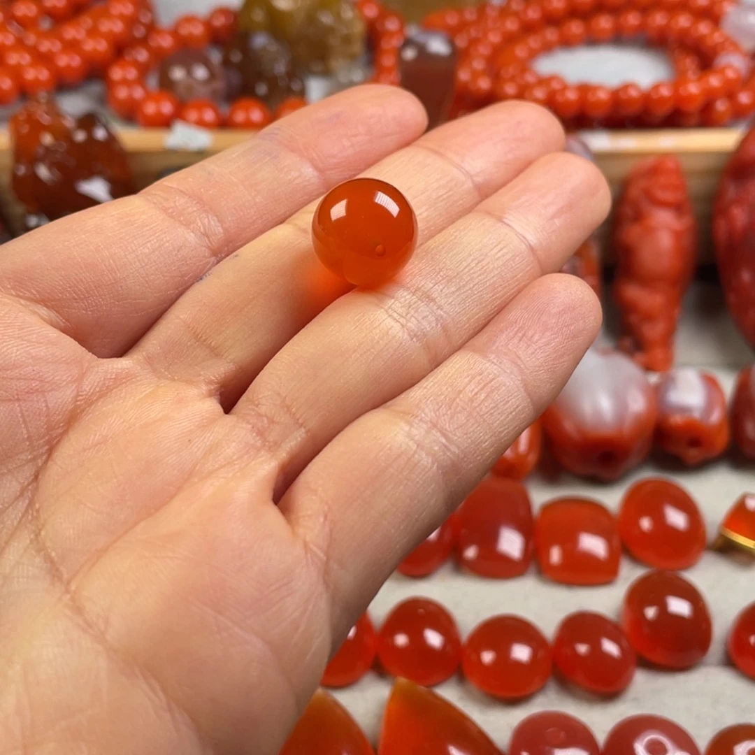 南红玛瑙天然原矿杨柳冰菊单株卡12.4未镶嵌