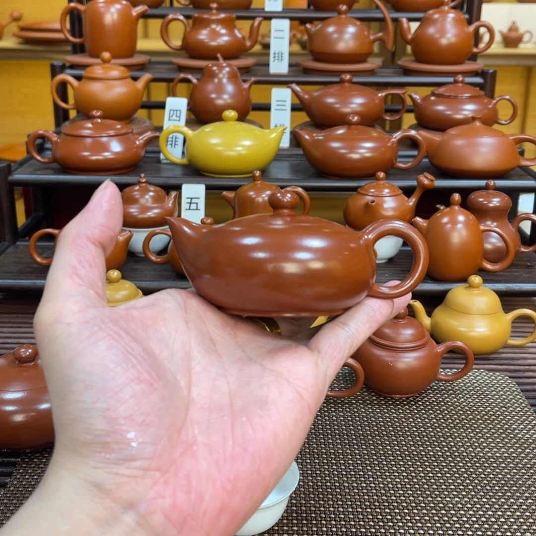 茶壶紫砂潮州手拉壶 红