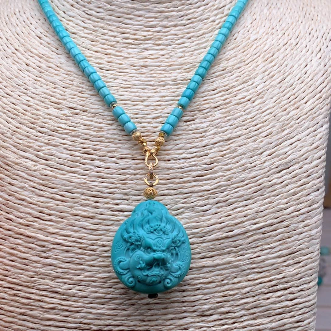 绿松石18K金镶嵌绿松石