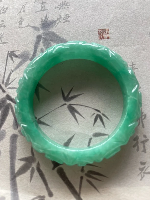 H524-五三缅甸翡翠手镯时尚冰