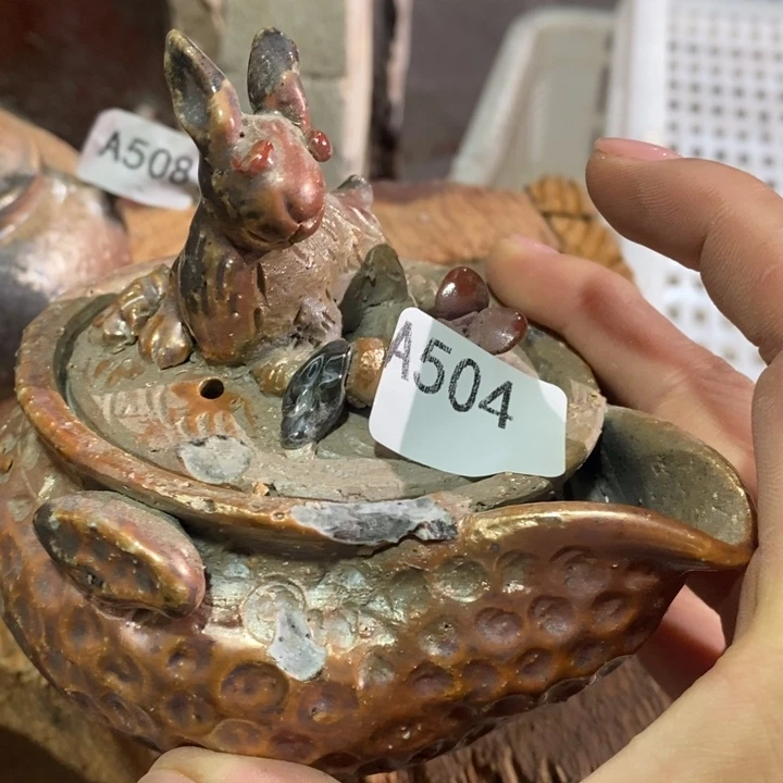 柴烧裸烧纯手工制作瑕疵瑕疵