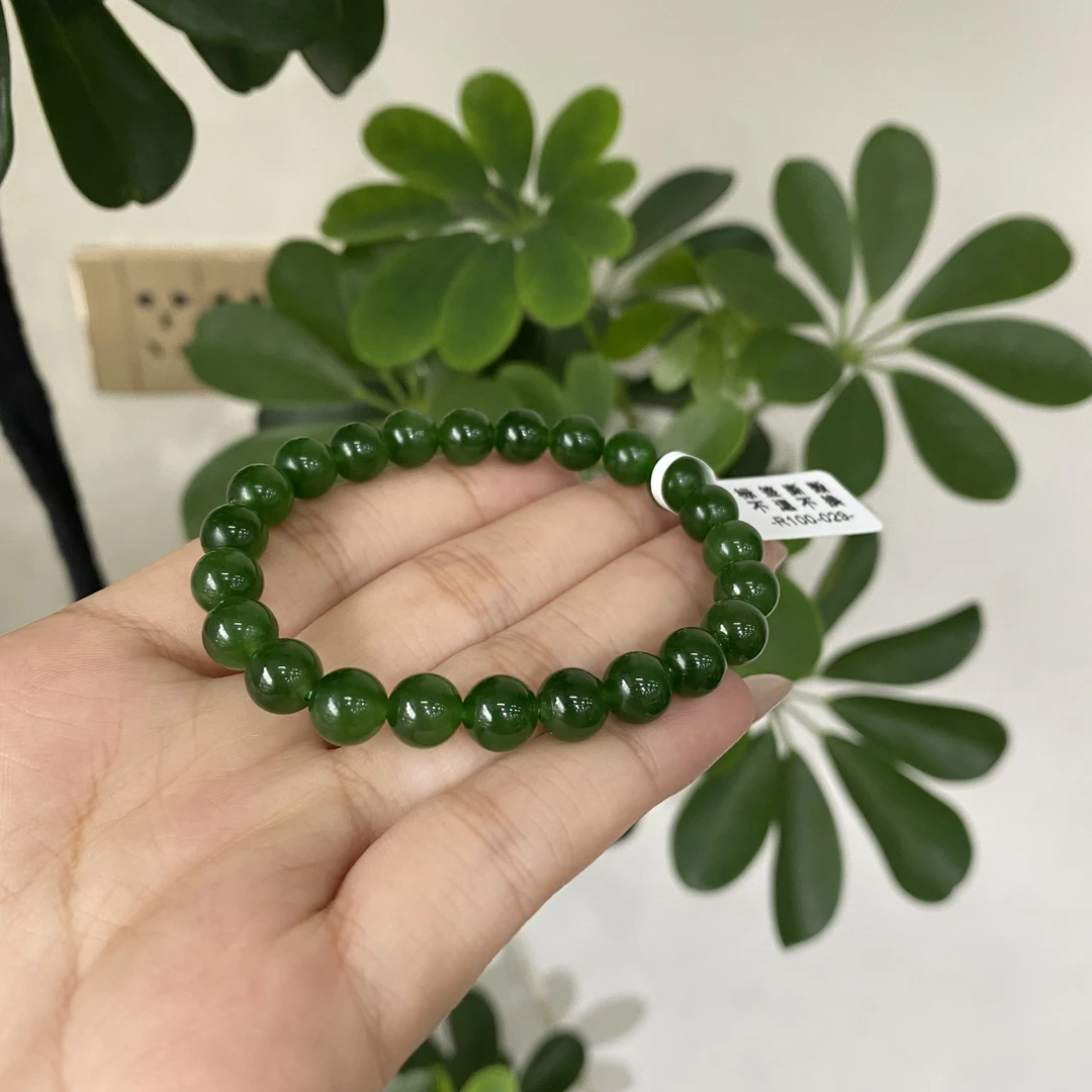 【润家玉】和田玉圆珠手串约卡8mm多样性发其一 R100-029