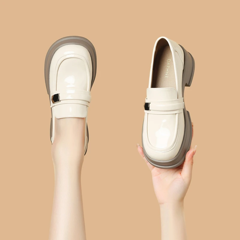 新款时尚乐福鞋女2025年春季新款百搭软底小皮鞋英伦风4224101055