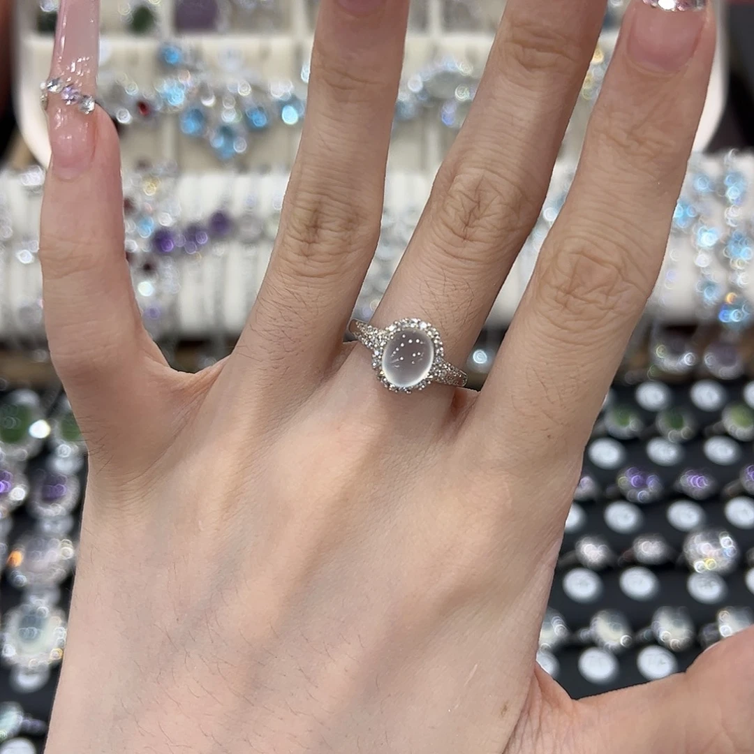 银S925镶嵌戒指紫晶