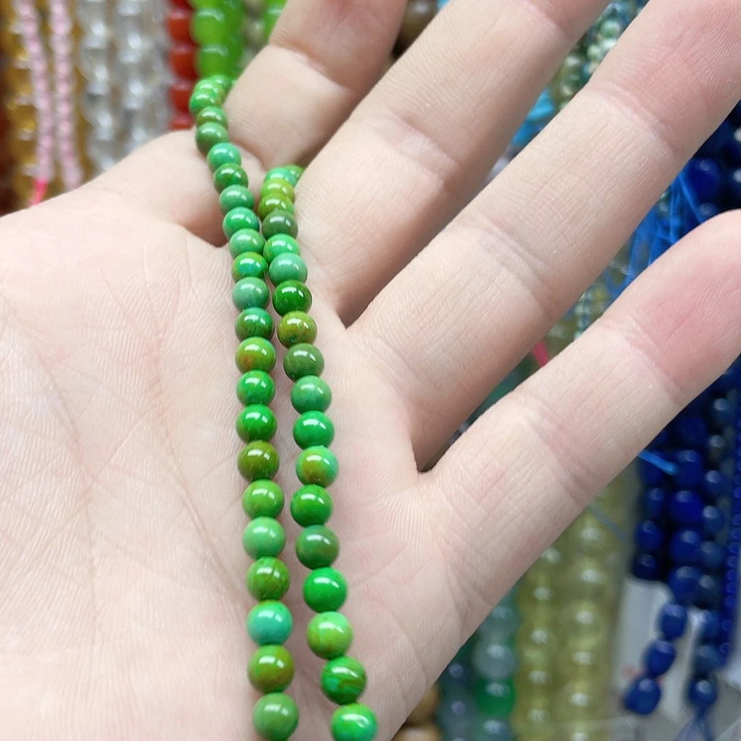 一***2玛瑙/玉髓合金珠宝半成品4mm一条