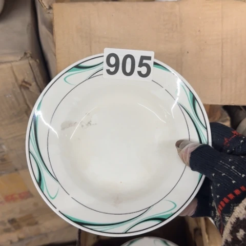 泥塑磁州窑尾货盘4只口径17.5高 3