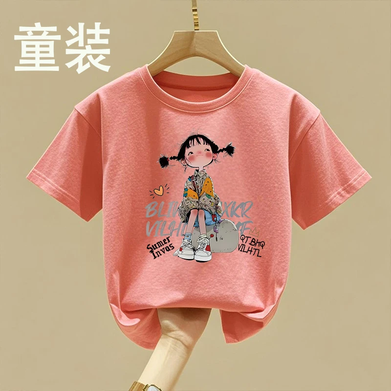 【童装】2025纯棉短袖t恤夏装休闲卡通半袖上衣中大童儿童休闲百搭