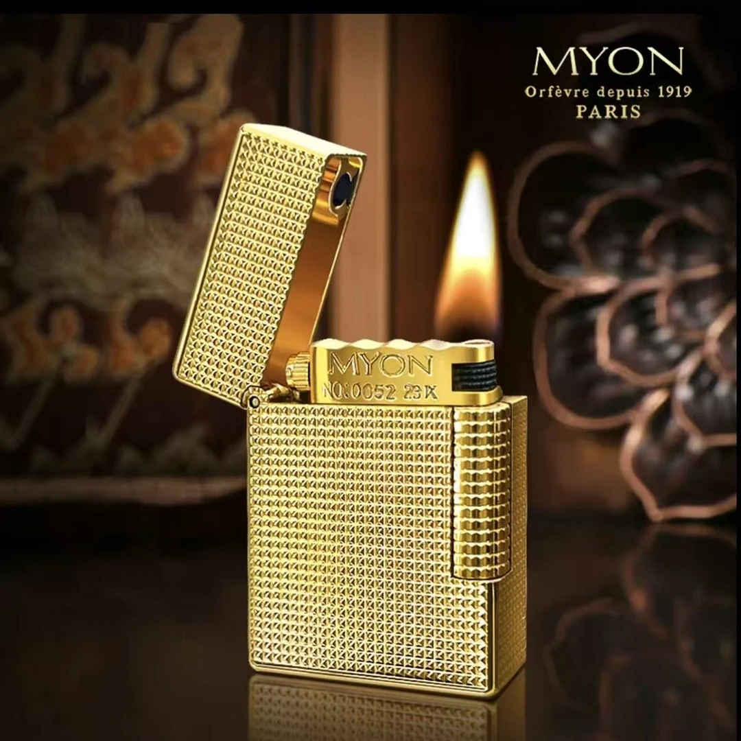 MYON/勉牌 M619镀金巴黎钉 黄铜异形 创意打火机