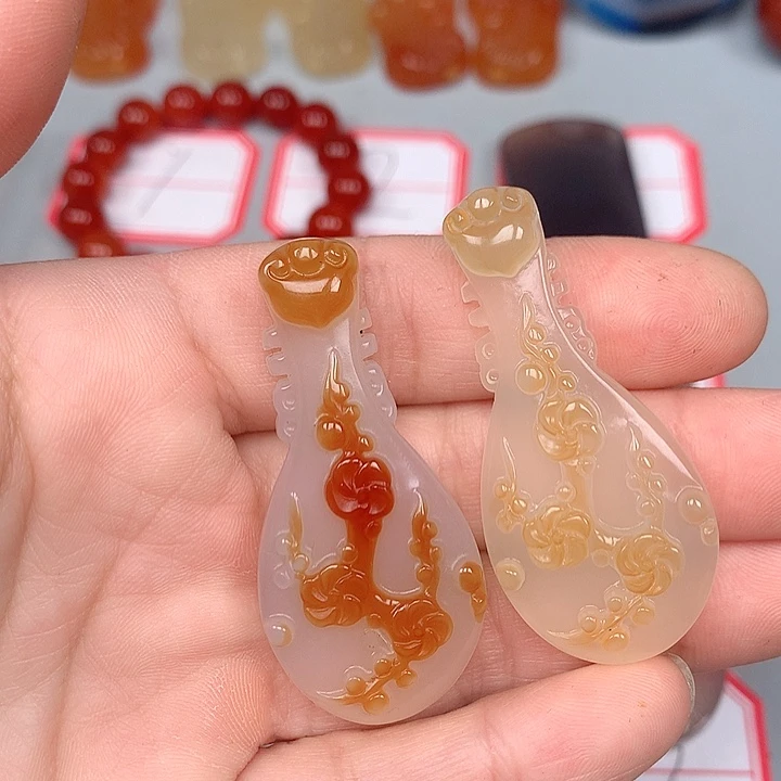 山***园玛瑙/玉髓未镶嵌颈饰