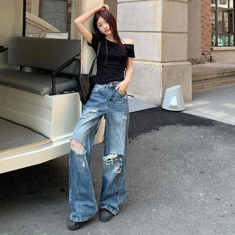 （非图片）直播牛仔裤女，默认微瑕