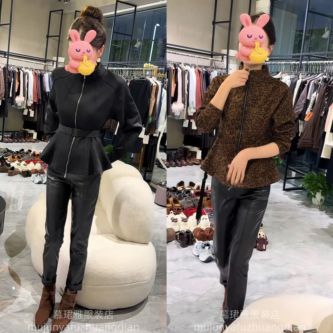 2025秋季新款欧货立领修身显瘦洋气百搭太空棉拉链外套