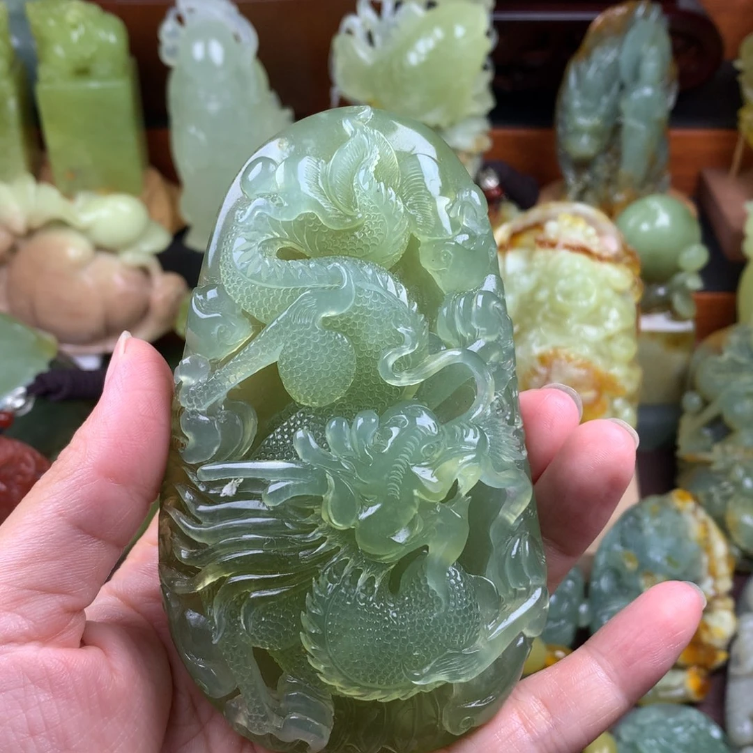 岫玉未镶嵌手把件