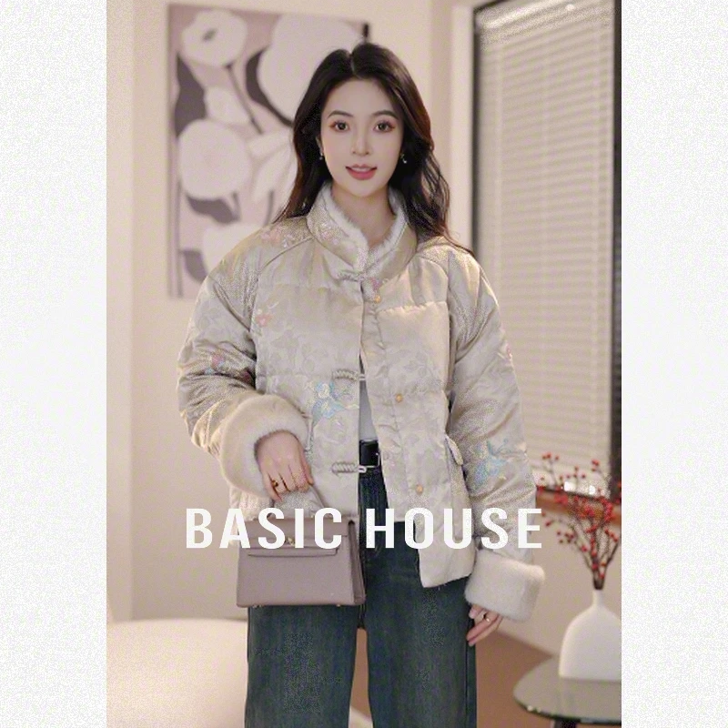 Basic House/百家好新国风羽绒服短款休闲百搭宽松B1194B5C312