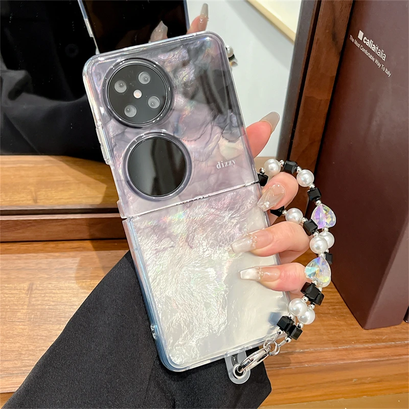 个性水墨晕染适用华为p50pocket手机壳pockets折叠pocket 2保护套