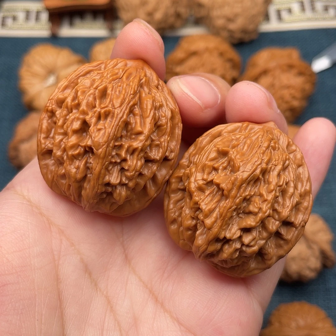 把件文玩核桃36麦穗虎头全品