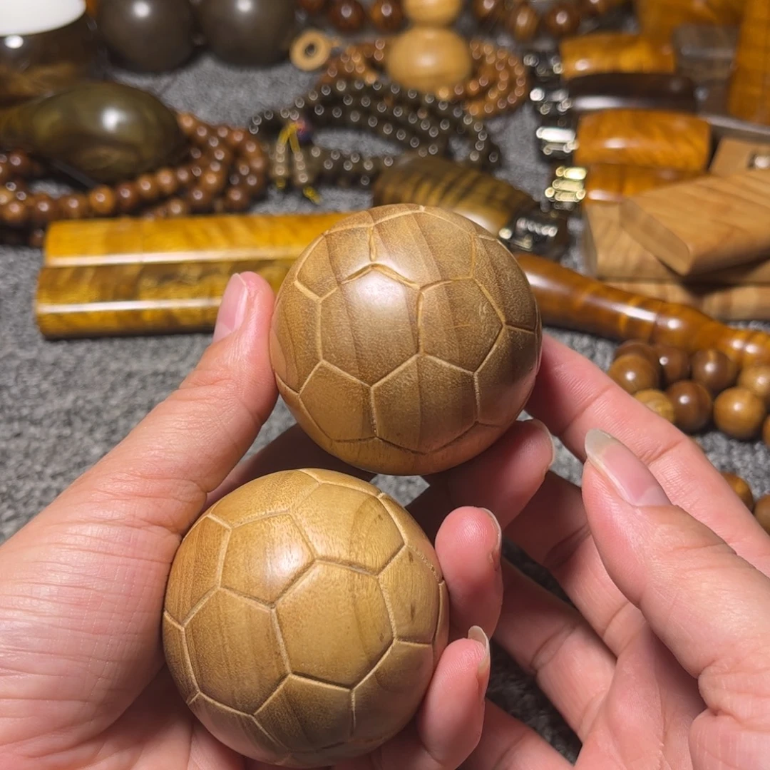 金丝楠足球一对老料