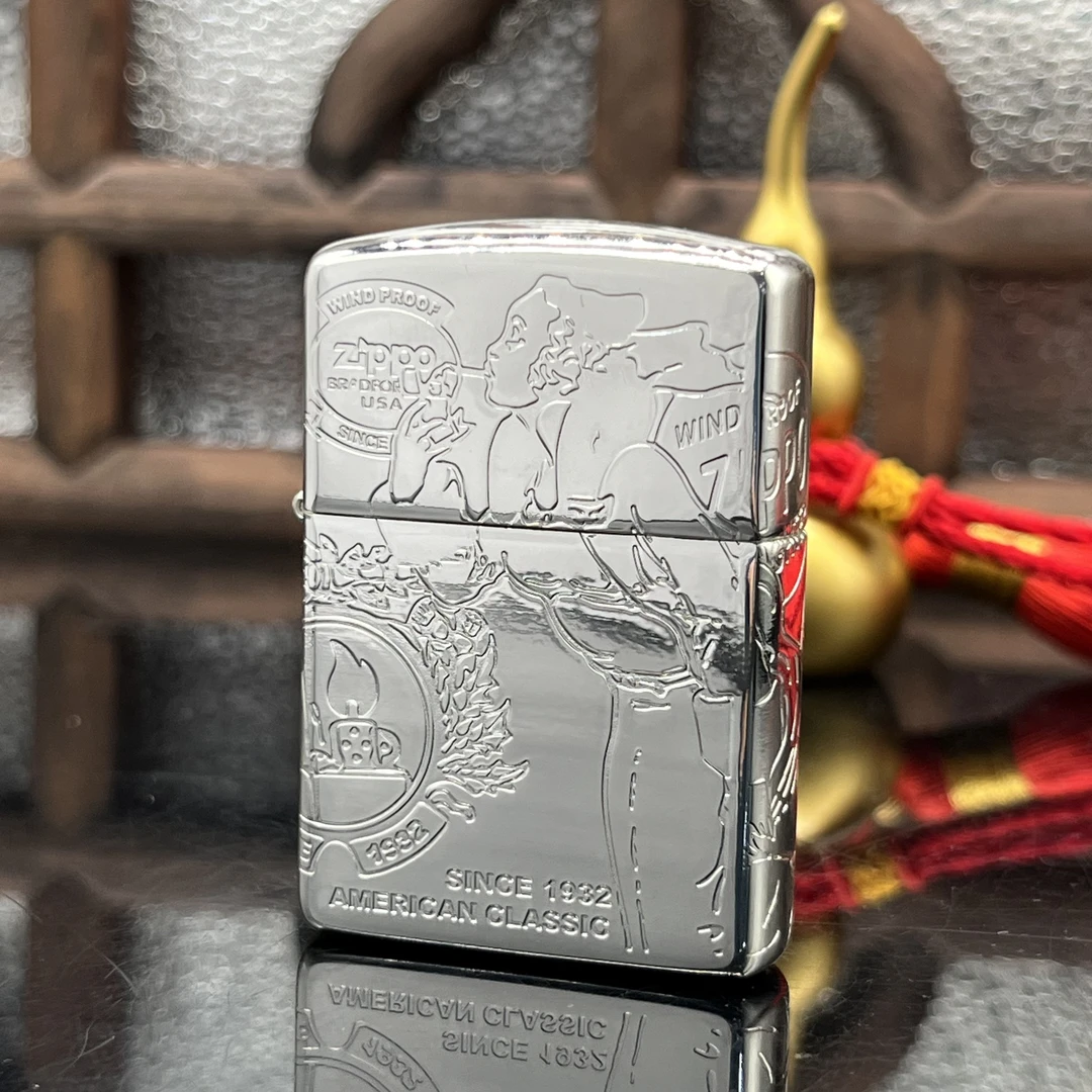 ZIPPO/之宝打火机  环绕风女盔甲亮银精雕【小飞甄选】DYJ1