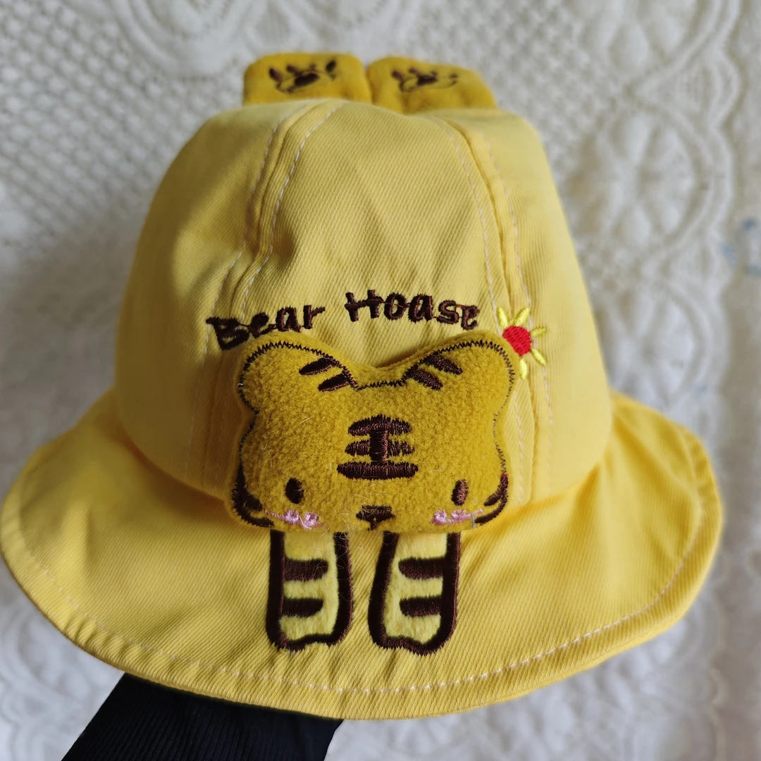 短檐盆帽大檐日韩防晒帽宽檐帽子春夏渔夫帽夏季太阳帽卡通风森系