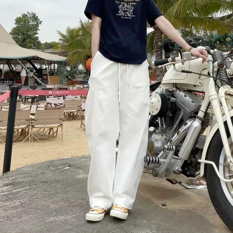 蛋系小弯刀牛仔裤~酵素水洗韩国东大门25年春新款梭织棉布长裤女