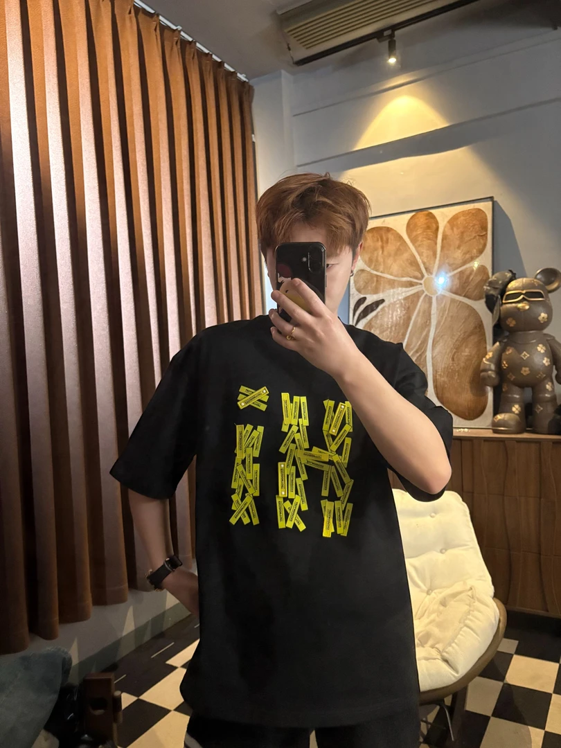 HG阿东【潮牌】贴布时尚潮流休闲百搭早秋款短袖男女同款A357