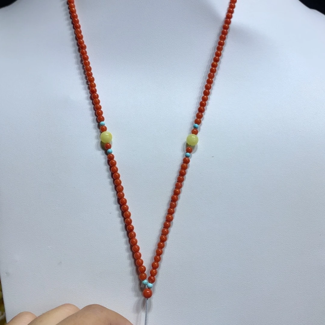 颈饰未镶嵌南红玛瑙3.8mm
