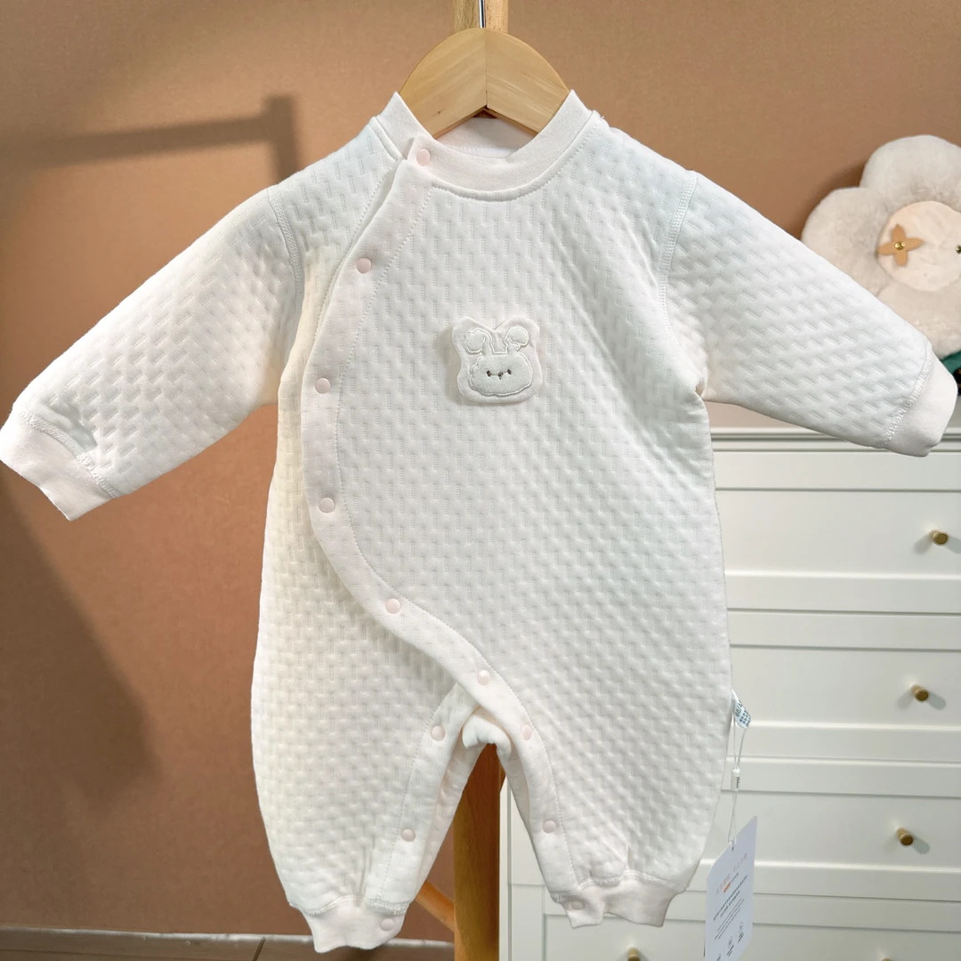 （胖米定制）婴幼儿秋冬新款保暖连体衣全衣无骨