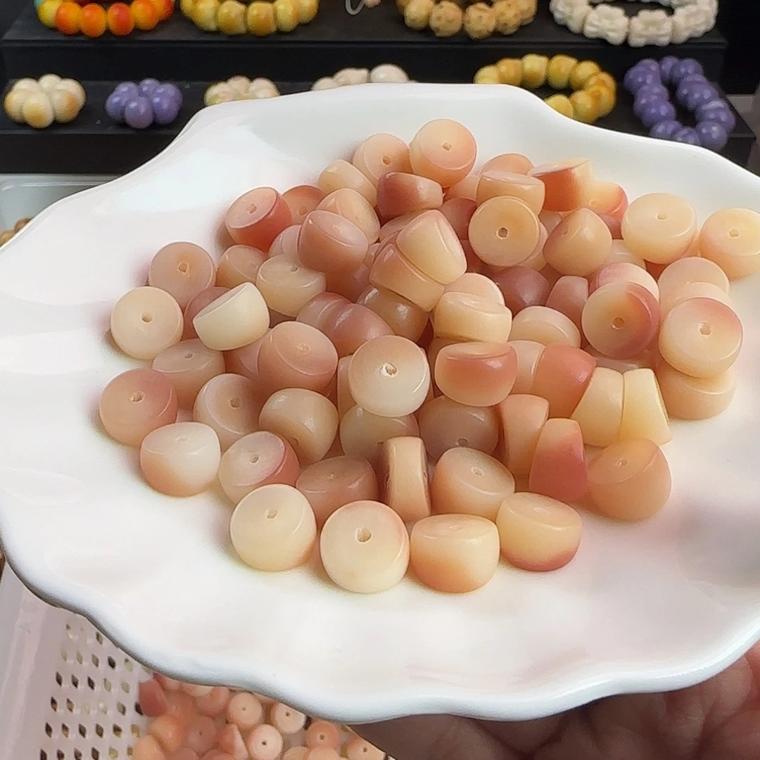 菩提根/象牙果手串微瑕卡12果冻粉花皮大肠100卡牌➕20备珠