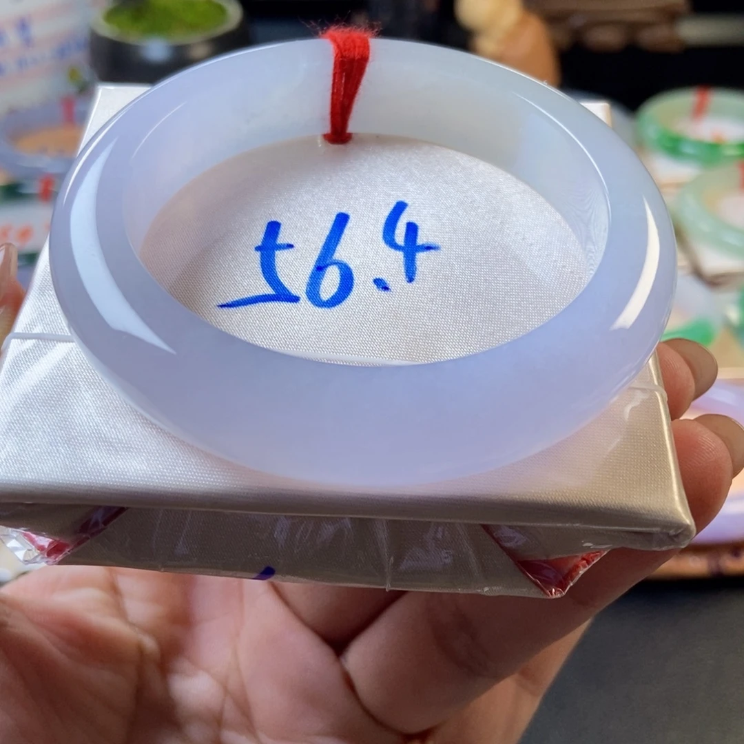 翡翠未镶嵌手镯52冰粉胶润
