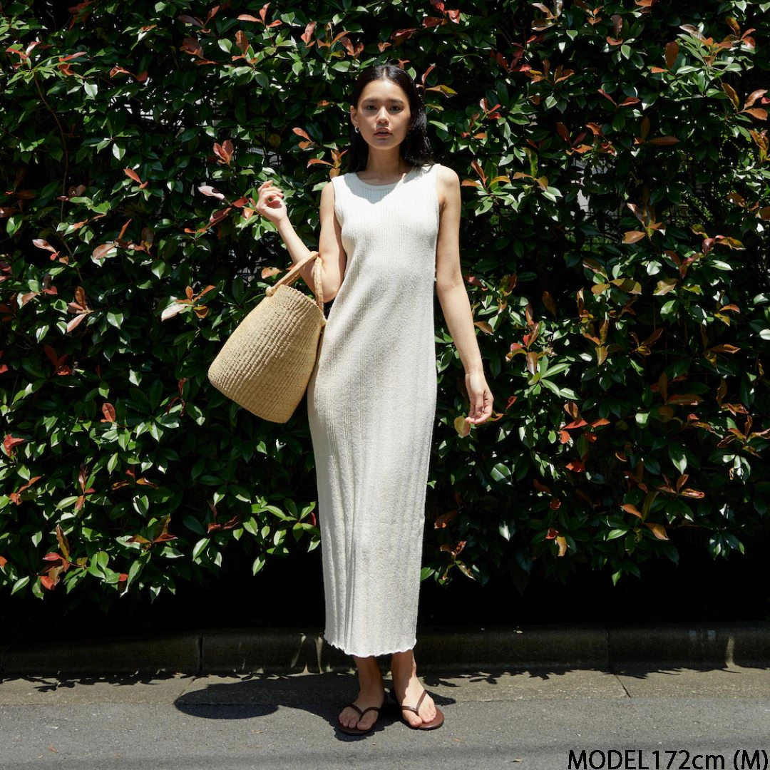 【Montendre】夏季新款 S 休闲时尚性感露背纯色无袖针织连衣裙显瘦