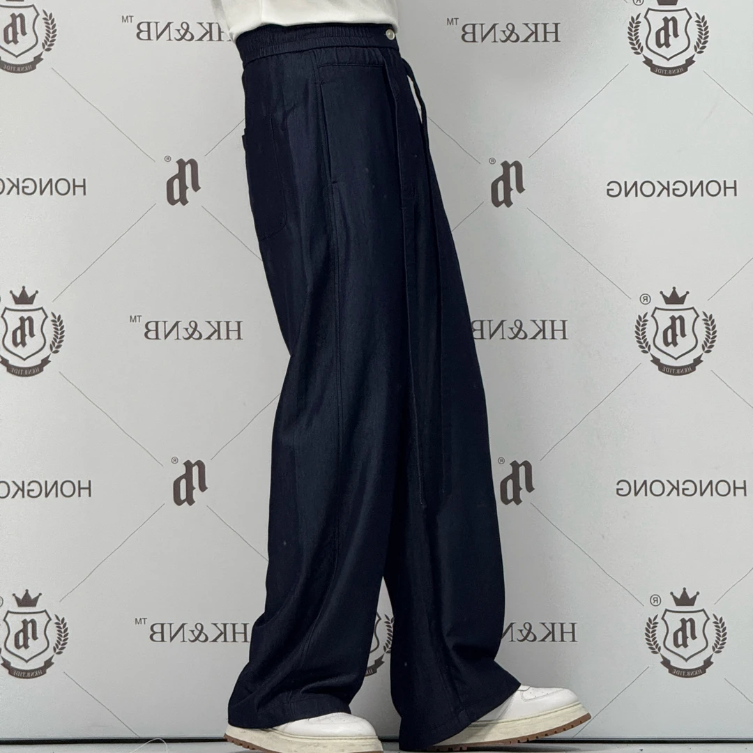 HK&NB x 艺术家系列 夏高街做旧复古个性轻薄垂顺舒适直筒牛仔裤